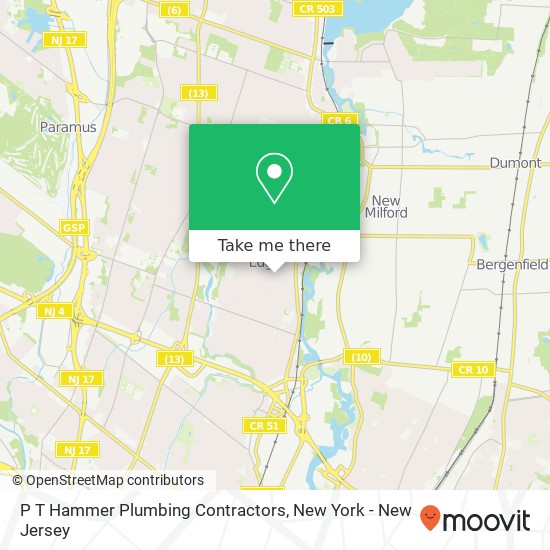 P T Hammer Plumbing Contractors map