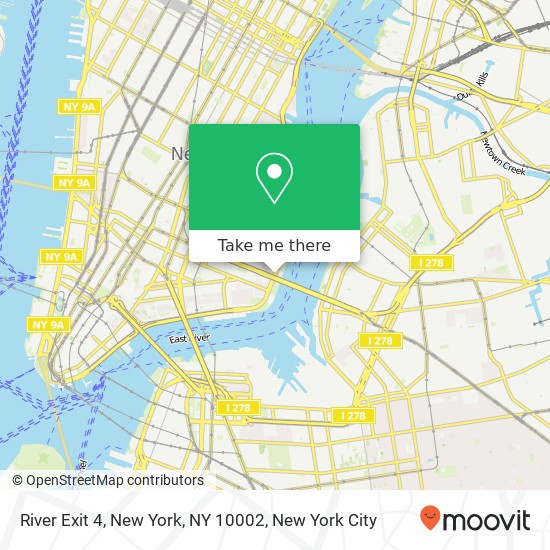 Mapa de River Exit 4, New York, NY 10002