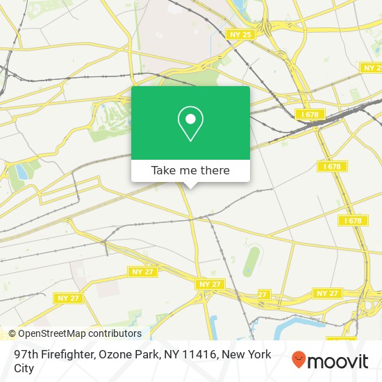 97th Firefighter, Ozone Park, NY 11416 map