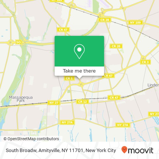 Mapa de South Broadw, Amityville, NY 11701