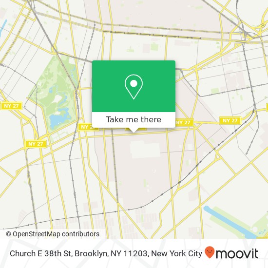 Church E 38th St, Brooklyn, NY 11203 map