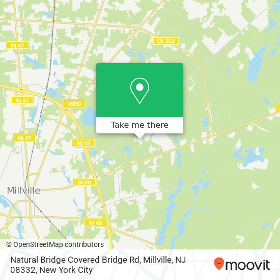 Natural Bridge Covered Bridge Rd, Millville, NJ 08332 map