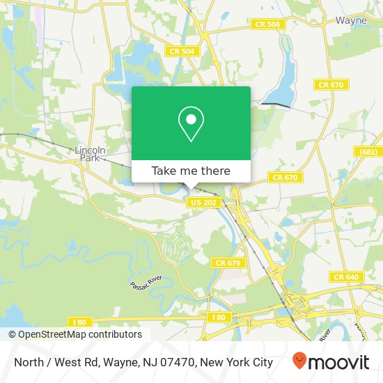 Mapa de North / West Rd, Wayne, NJ 07470