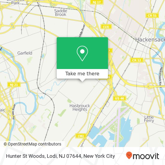 Hunter St Woods, Lodi, NJ 07644 map