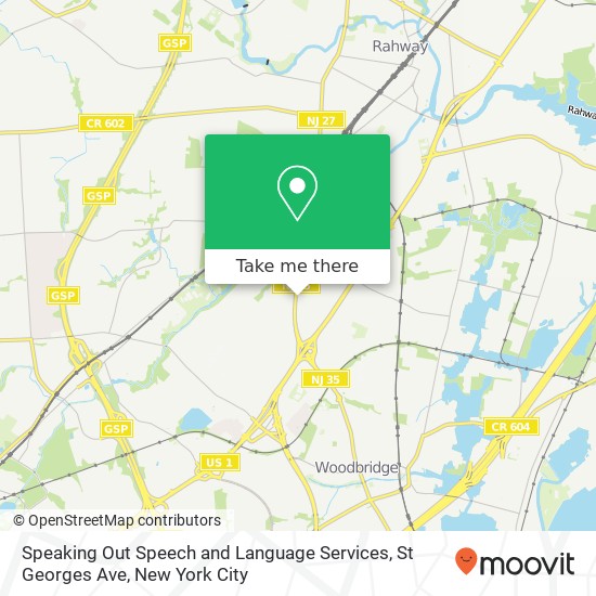 Speaking Out Speech and Language Services, St Georges Ave map
