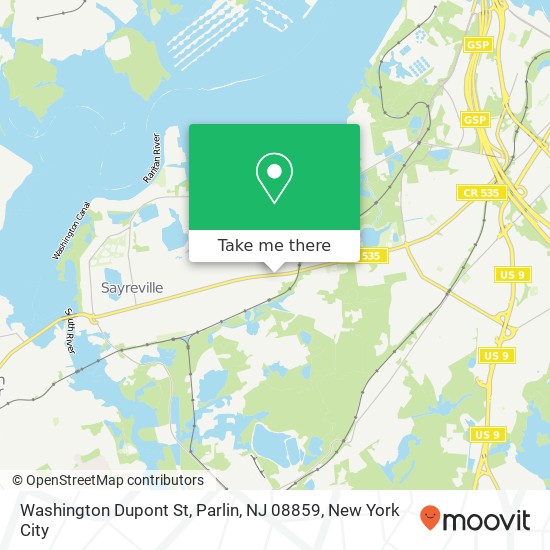 Mapa de Washington Dupont St, Parlin, NJ 08859