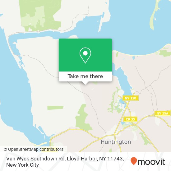 Mapa de Van Wyck Southdown Rd, Lloyd Harbor, NY 11743