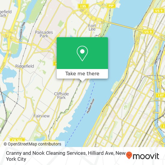 Mapa de Cranny and Nook Cleaning Services, Hilliard Ave