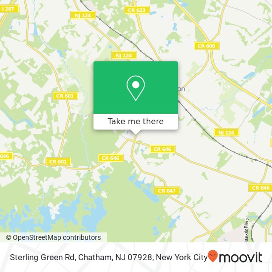 Mapa de Sterling Green Rd, Chatham, NJ 07928