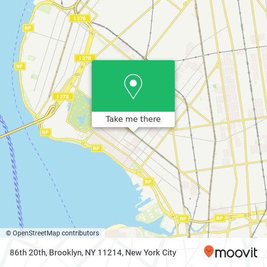 86th 20th, Brooklyn, NY 11214 map