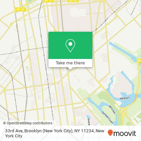 Mapa de 33rd Ave, Brooklyn (New York City), NY 11234