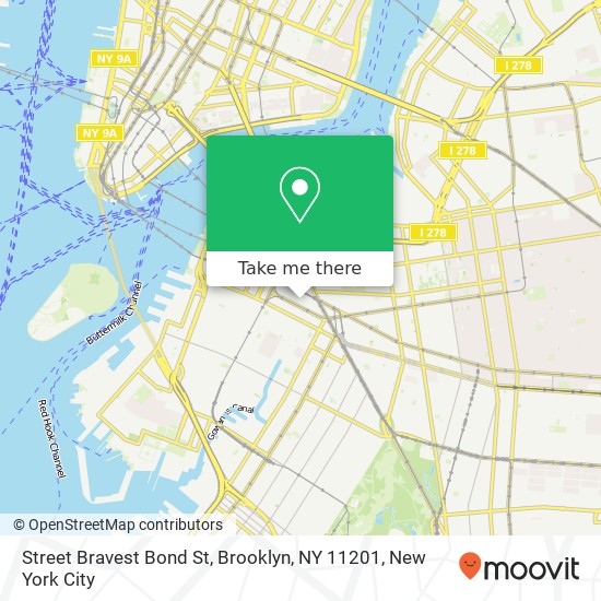 Mapa de Street Bravest Bond St, Brooklyn, NY 11201