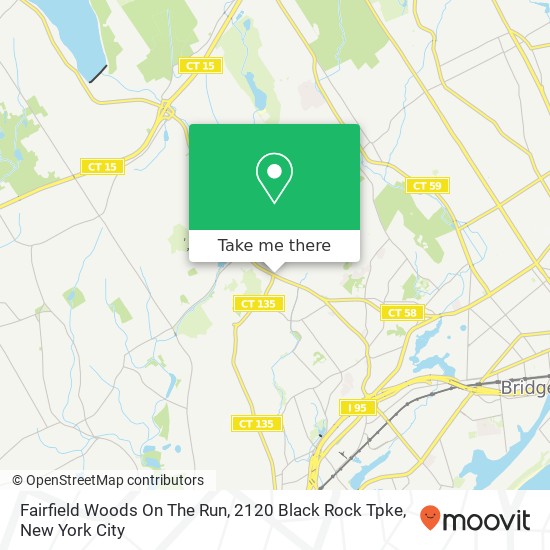 Mapa de Fairfield Woods On The Run, 2120 Black Rock Tpke