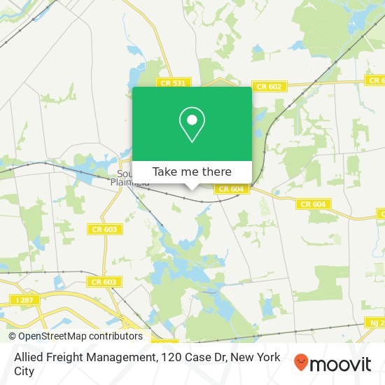 Mapa de Allied Freight Management, 120 Case Dr