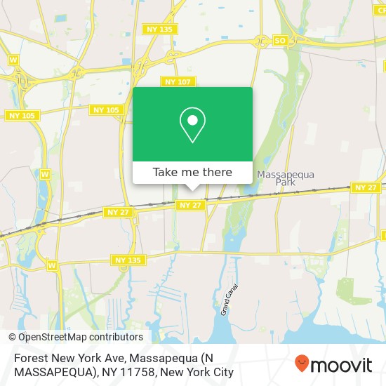 Mapa de Forest New York Ave, Massapequa (N MASSAPEQUA), NY 11758