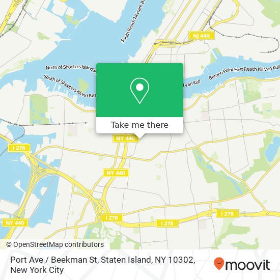 Mapa de Port Ave / Beekman St, Staten Island, NY 10302