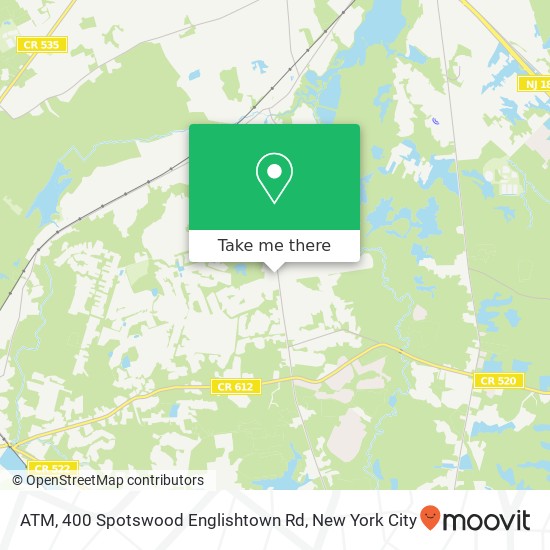 Mapa de ATM, 400 Spotswood Englishtown Rd