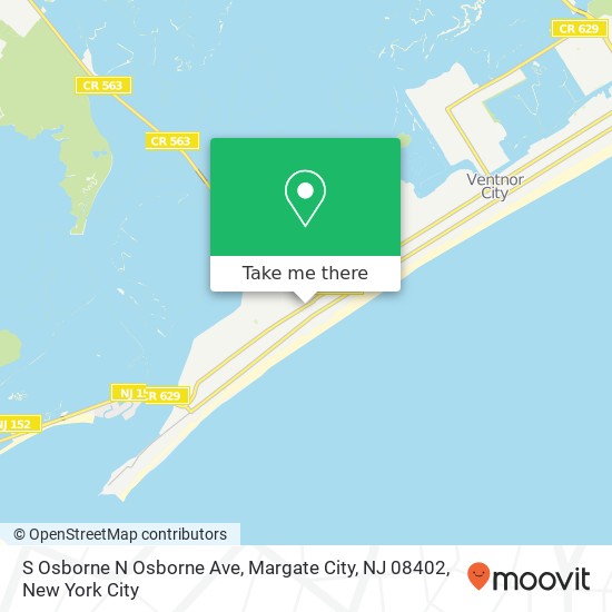 Mapa de S Osborne N Osborne Ave, Margate City, NJ 08402
