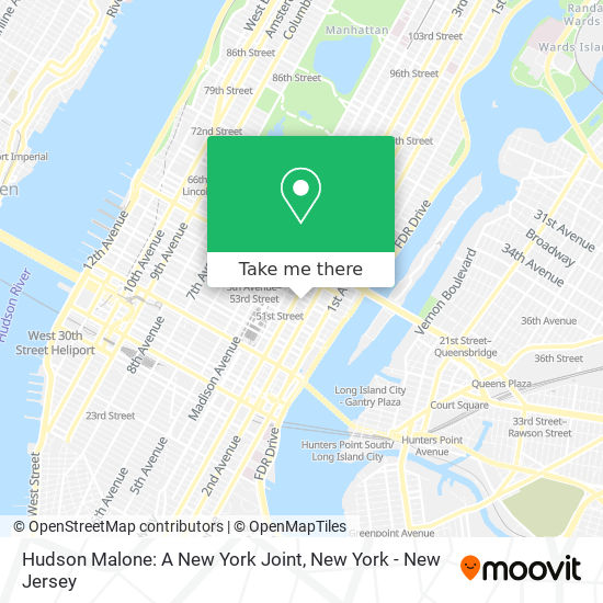 Mapa de Hudson Malone: A New York Joint