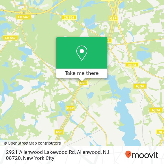 2921 Allenwood Lakewood Rd, Allenwood, NJ 08720 map