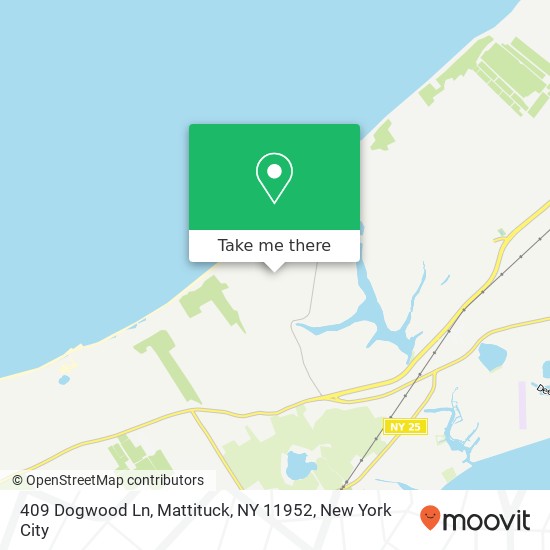 Mapa de 409 Dogwood Ln, Mattituck, NY 11952
