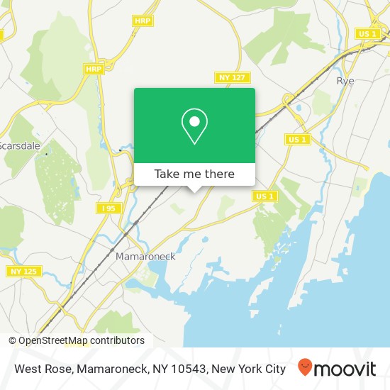 Mapa de West Rose, Mamaroneck, NY 10543