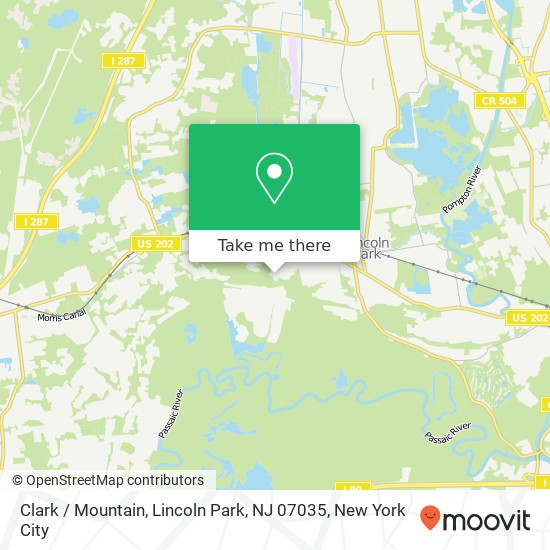 Mapa de Clark / Mountain, Lincoln Park, NJ 07035