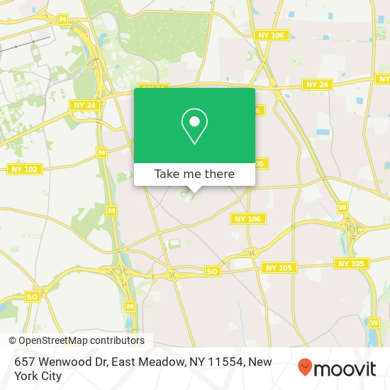 Mapa de 657 Wenwood Dr, East Meadow, NY 11554