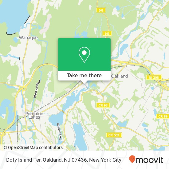 Mapa de Doty Island Ter, Oakland, NJ 07436
