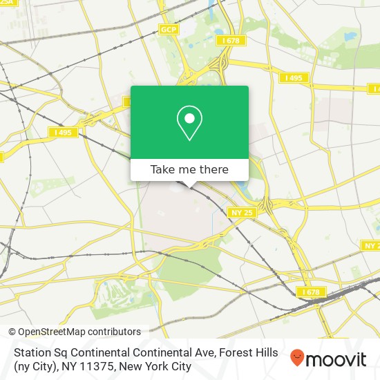 Mapa de Station Sq Continental Continental Ave, Forest Hills (ny City), NY 11375