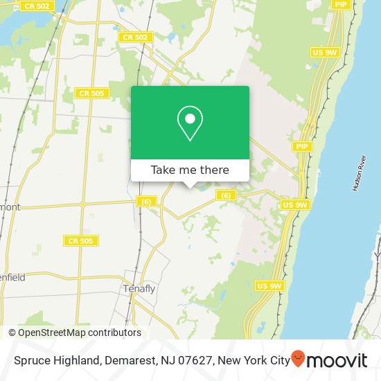 Mapa de Spruce Highland, Demarest, NJ 07627