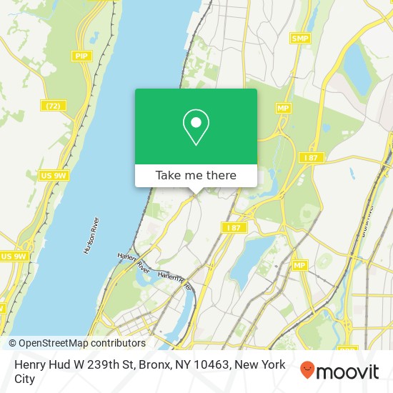 Mapa de Henry Hud W 239th St, Bronx, NY 10463