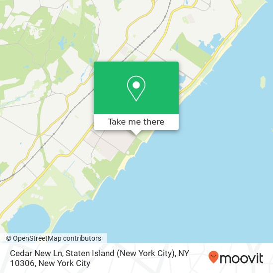 Cedar New Ln, Staten Island (New York City), NY 10306 map