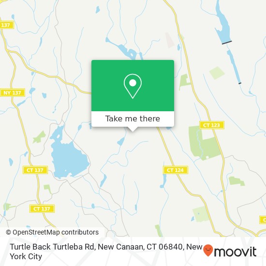 Mapa de Turtle Back Turtleba Rd, New Canaan, CT 06840