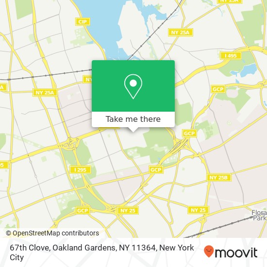 67th Clove, Oakland Gardens, NY 11364 map