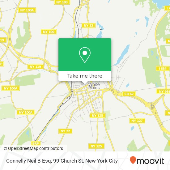 Connelly Neil B Esq, 99 Church St map