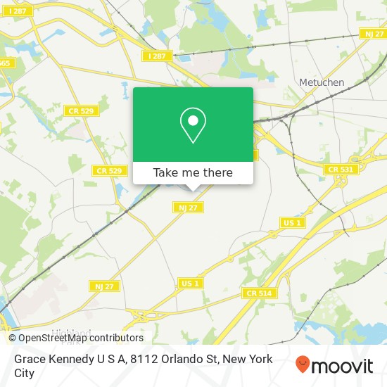 Grace Kennedy U S A, 8112 Orlando St map