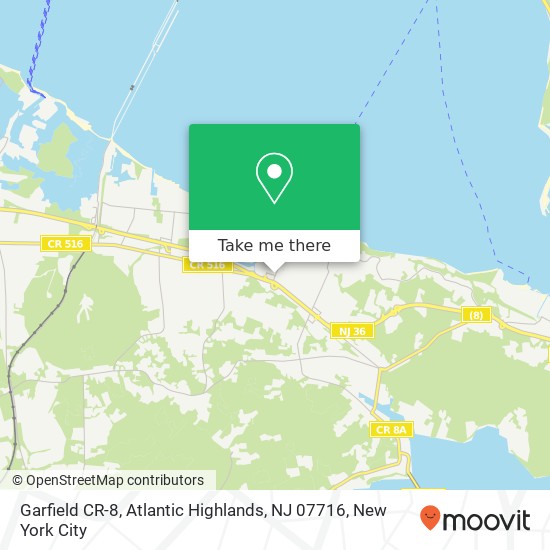 Garfield CR-8, Atlantic Highlands, NJ 07716 map