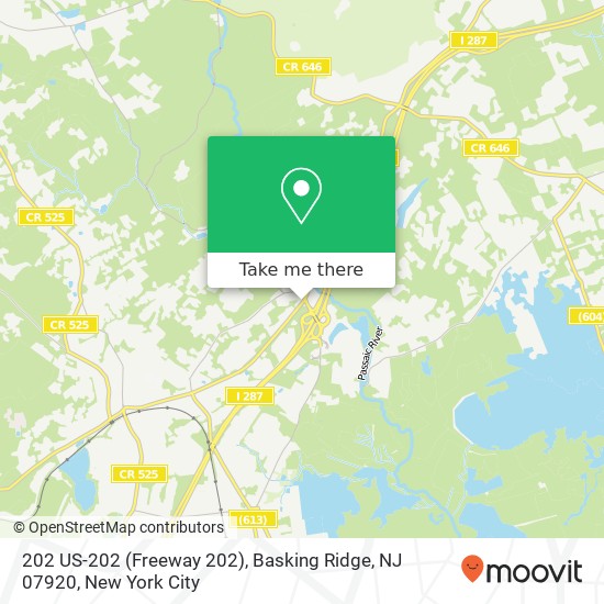 Mapa de 202 US-202 (Freeway 202), Basking Ridge, NJ 07920