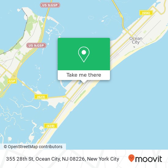 Mapa de 355 28th St, Ocean City, NJ 08226