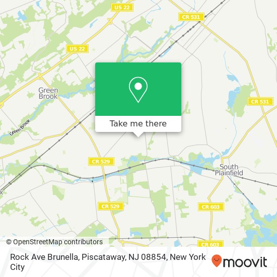 Mapa de Rock Ave Brunella, Piscataway, NJ 08854