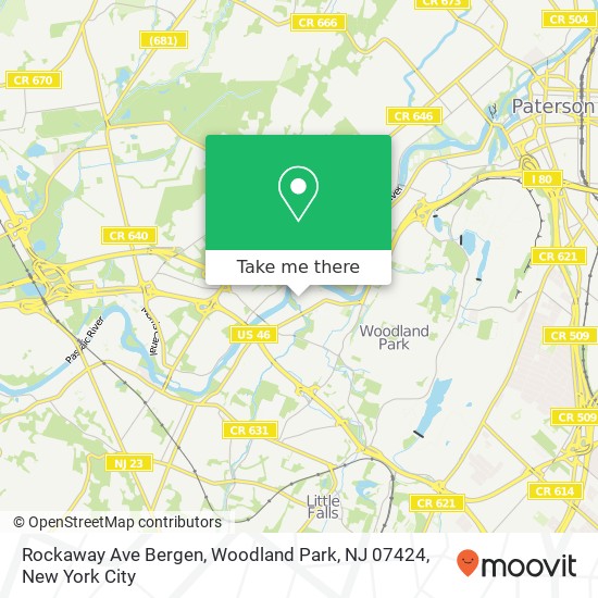 Rockaway Ave Bergen, Woodland Park, NJ 07424 map