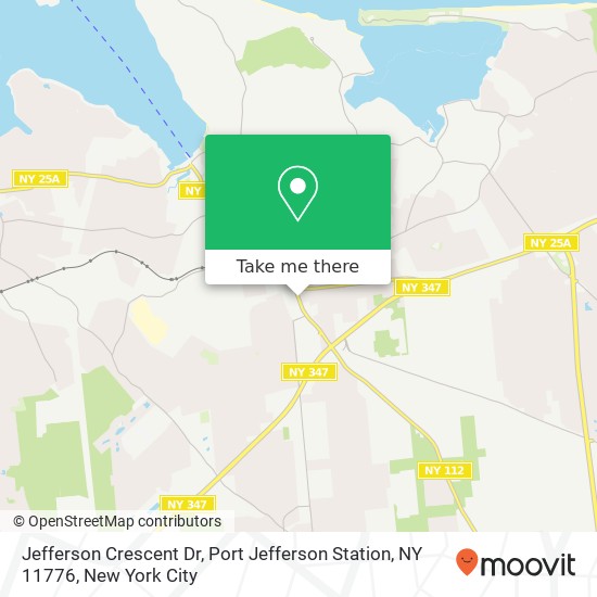 Mapa de Jefferson Crescent Dr, Port Jefferson Station, NY 11776