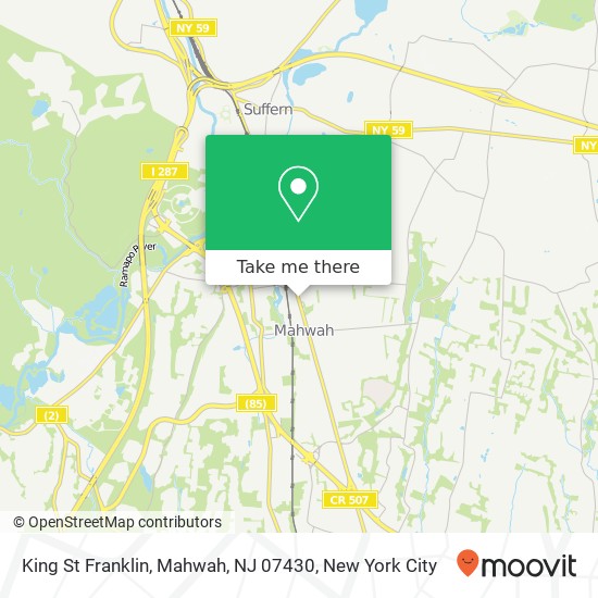 Mapa de King St Franklin, Mahwah, NJ 07430