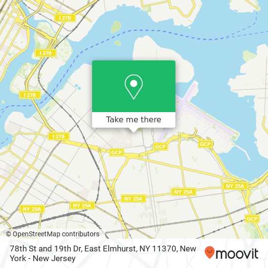 Mapa de 78th St and 19th Dr, East Elmhurst, NY 11370
