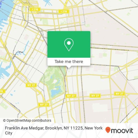 Mapa de Franklin Ave Medgar, Brooklyn, NY 11225