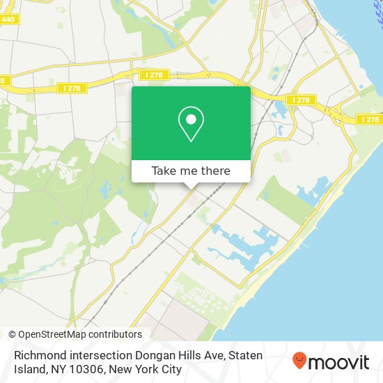 Mapa de Richmond intersection Dongan Hills Ave, Staten Island, NY 10306