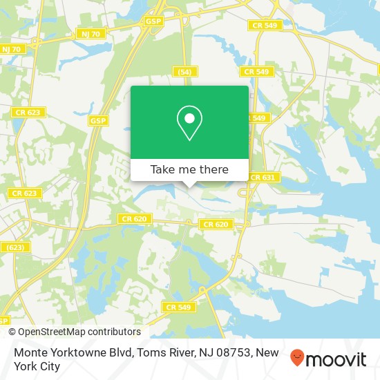 Monte Yorktowne Blvd, Toms River, NJ 08753 map