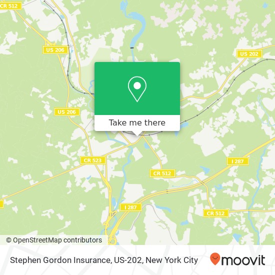 Stephen Gordon Insurance, US-202 map