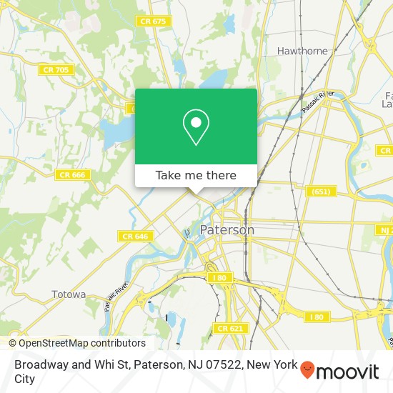 Mapa de Broadway and Whi St, Paterson, NJ 07522